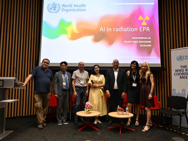 Panelistas mesa redonda The role of AI in radiation emergencies, WHO REMPAN-18