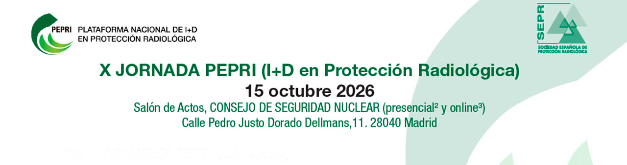 PEPRI y SEPR organizan su X Jornada I+D en Protección Radiológica el 15 de octubre