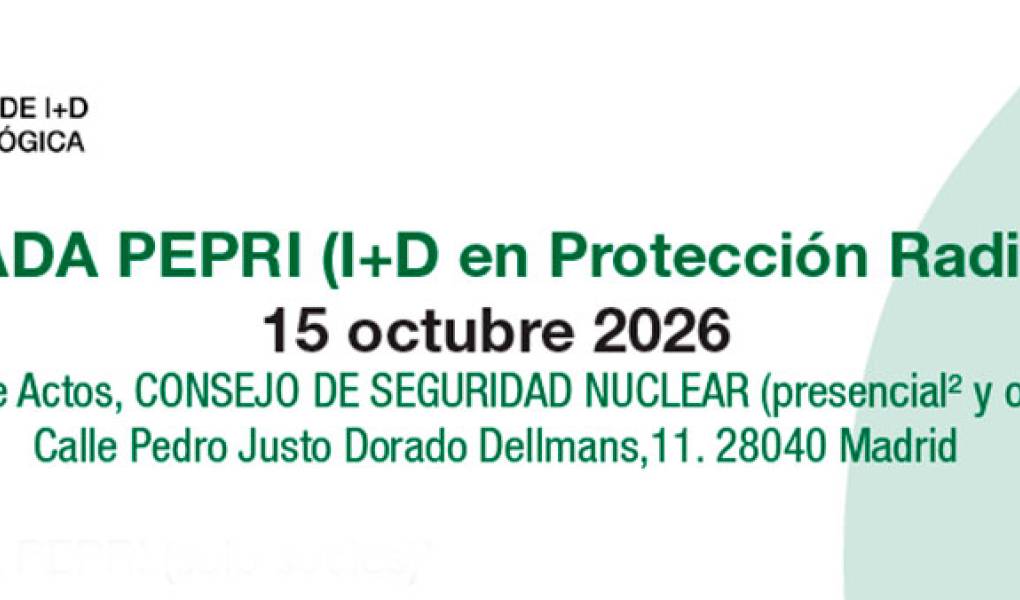 PEPRI y SEPR organizan su X Jornada I+D en Protección Radiológica el 15 de octubre